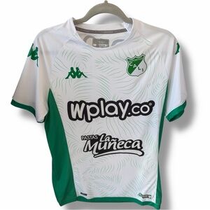 Deportivo Cali Kappa Kombat Home Jersey Medium White Green Wplay Colombia